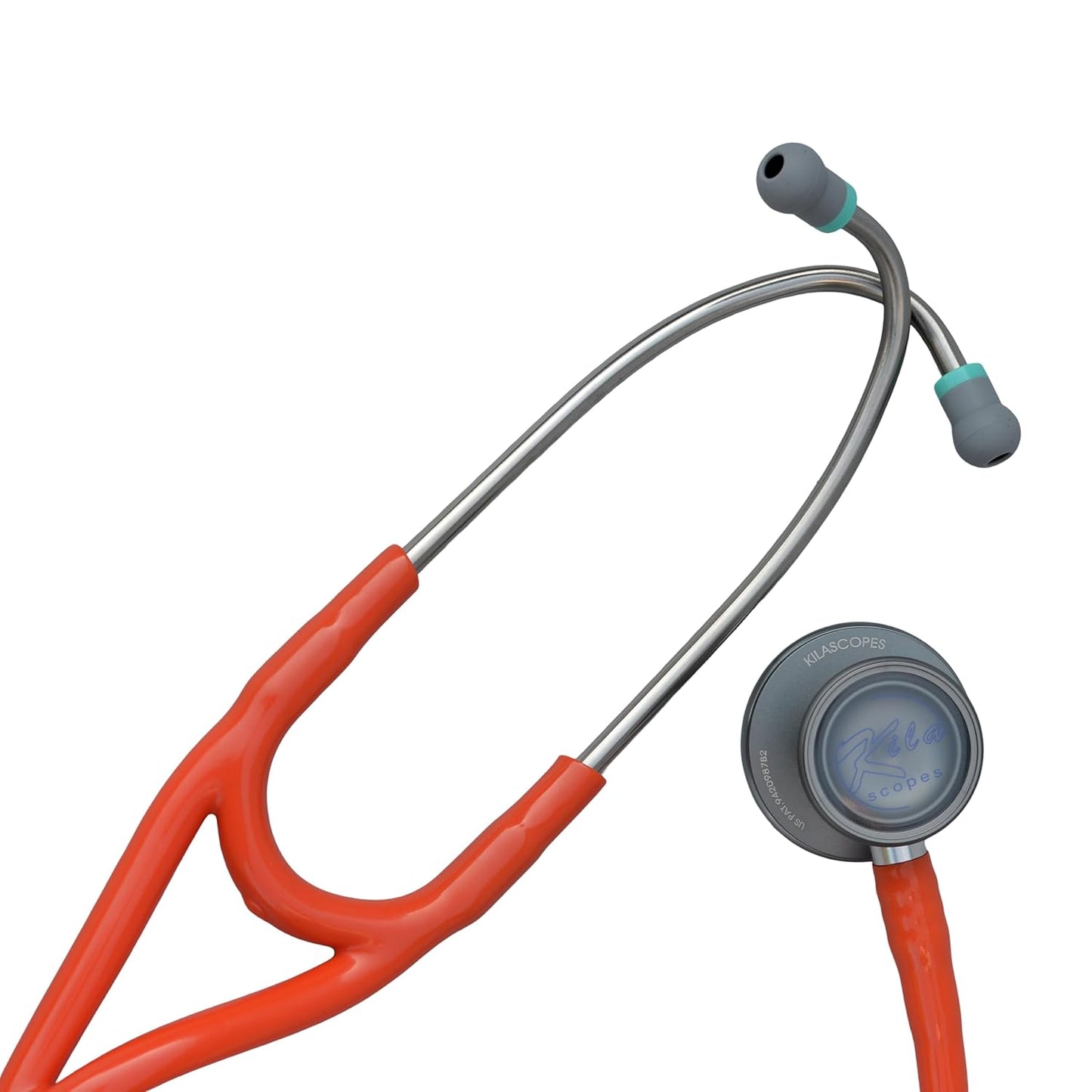 Virtuoso Dual Head Cardiology Stethoscope, Professional Quality, Classic Tube, KS-750 Orange