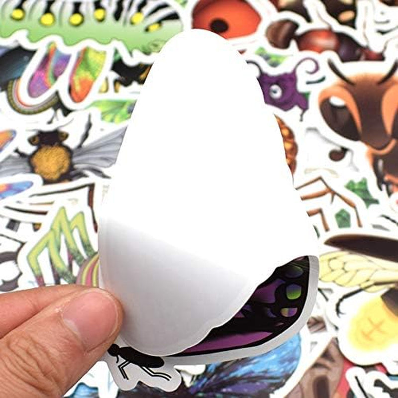 50 Pcs Luggage Stickers Laptops Stickers Skateboard Stickers Scrapbooking Stickers Phone Stickers Guitar Stickers Bicycle Bike Stickers(Insect)