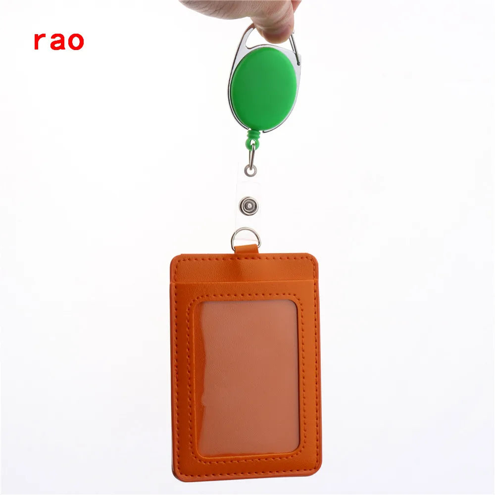 Various Card Sets Retractable Pull Badge Reel ID Lanyard Name Tag Card Badge Holder Reels Recoil Belt Key Ring Chain Clips