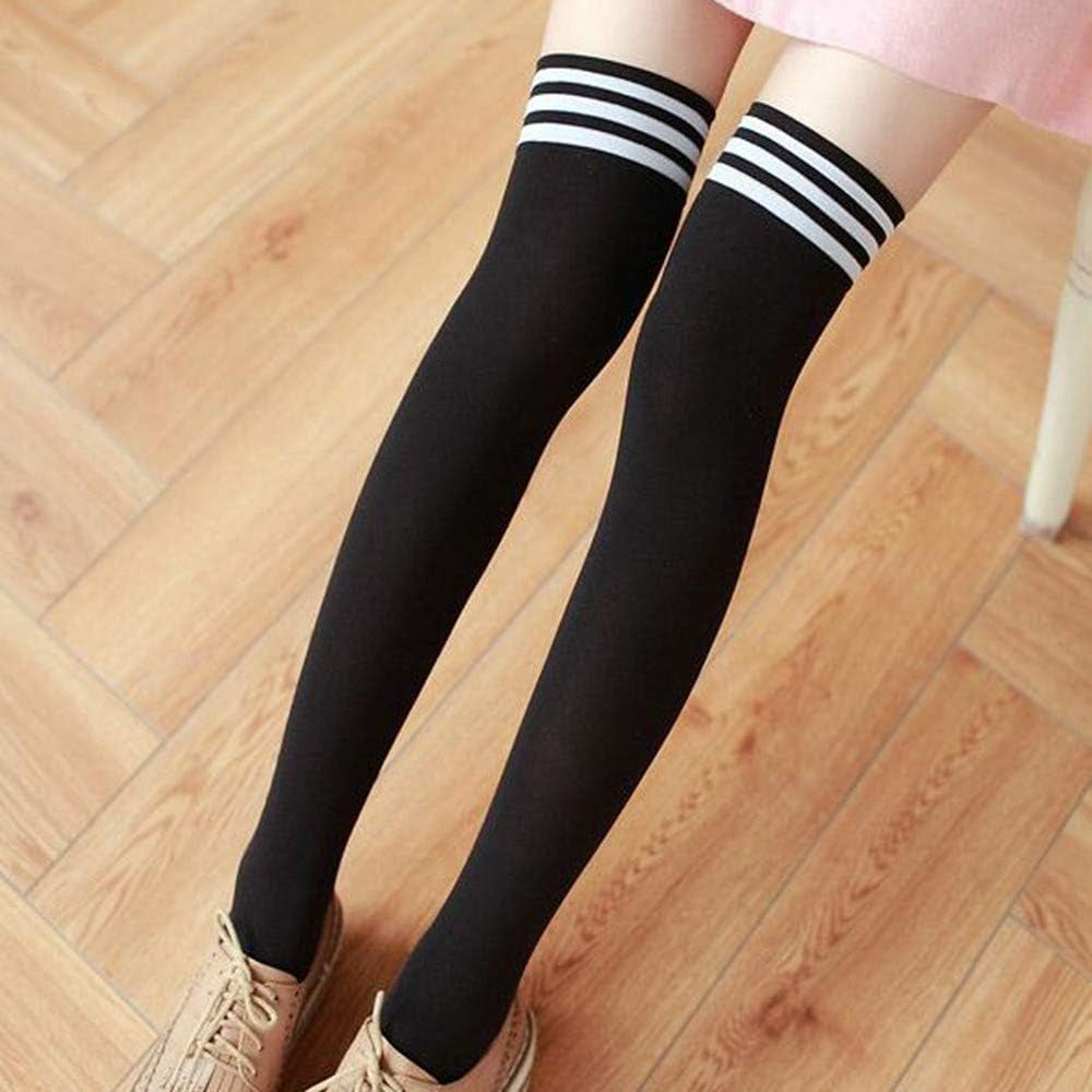 Womens 1 Pair over Knee Thigh High Socks Hosiery Leg Warmers Stockings Leggings Winter Long Boot Sock Non-Slip Anti-Hem Thigh High over Knee High Socks, Black1