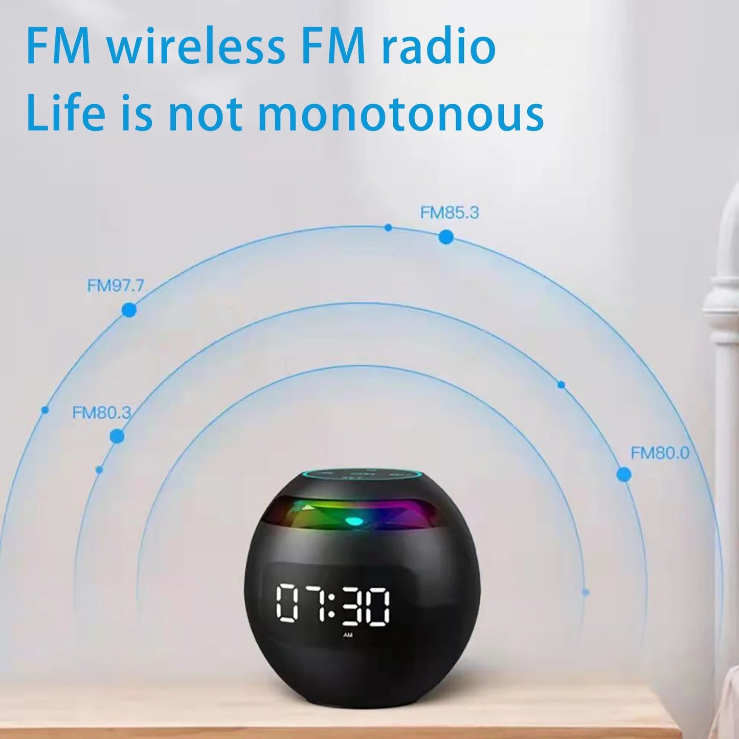 Reduction Wireless Bluetooth Speaker High Volume High Sound Quality Mini Alarm Clock Student Rechargeable Small Speaker Smart Subwoofer