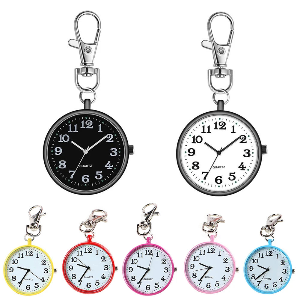 Hot Sell Fashion Pocket Watches Men Women Watch round Dial Quartz Analog Nurse Medical Keychain Pocket Watch Reloj De Bolsillo