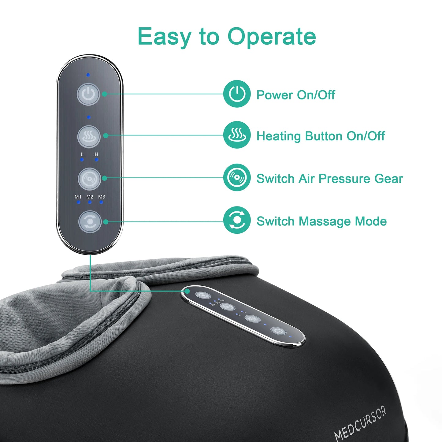 Shiatsu Foot Massager Machine with Heat Roller Muscle Relaxation Pain Relief Electric Fully Wrapped Foot Massage