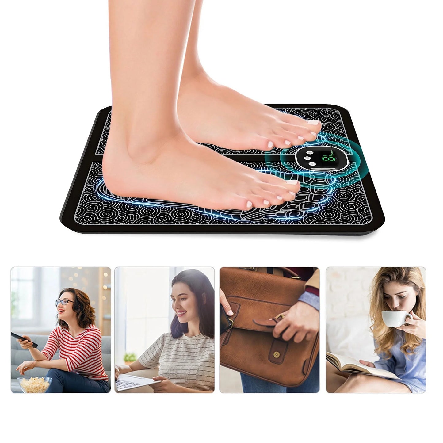 Foot Massager Mat for Neuropathy-Feet Massager with Remote Control,8 Modes,18 Gears Whole Body Massager for Circulation and Pain Relief, for Those Who Stand and Work All Day