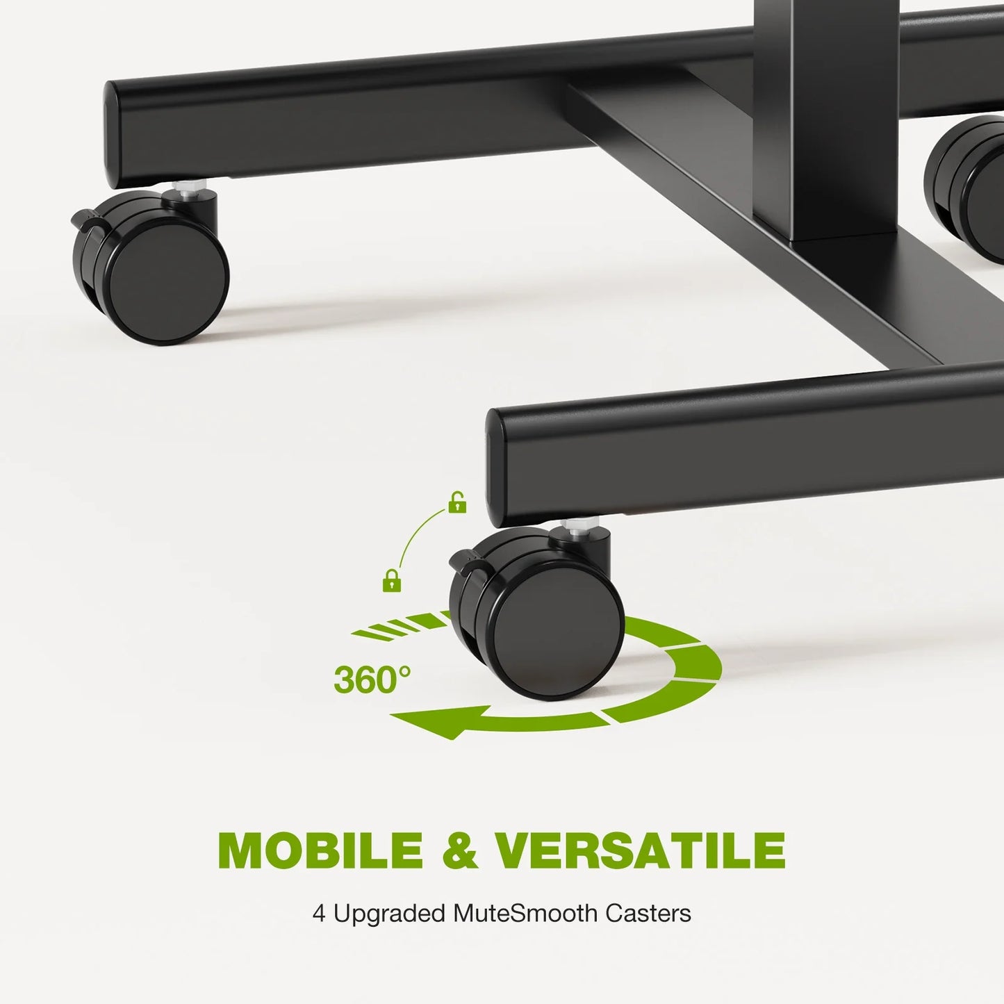 Standing Desk Converter with Lockable Wheels - Adjustable Height Sit to Stand Desk for Computer and Laptop, Rust Brown