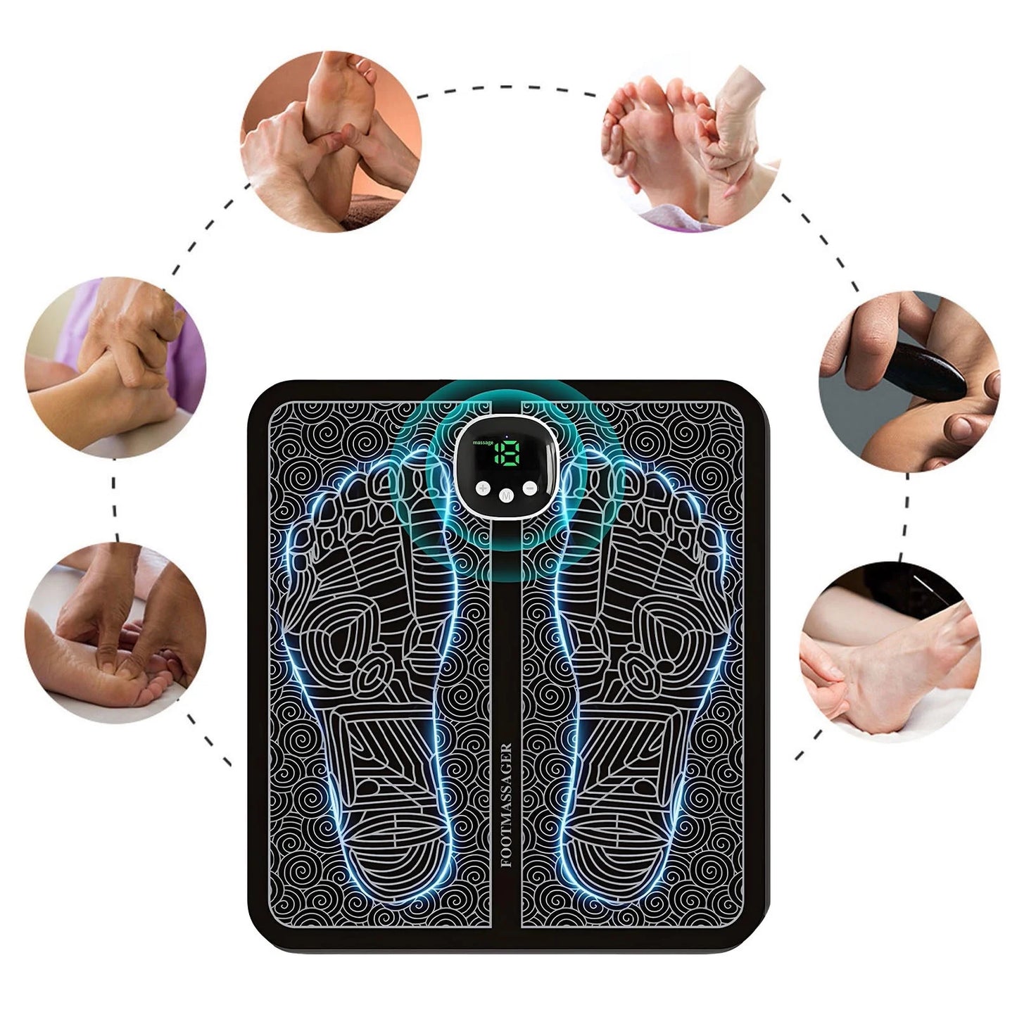Foot Massager Mat for Neuropathy-Feet Massager with Remote Control,8 Modes,18 Gears Whole Body Massager for Circulation and Pain Relief, for Those Who Stand and Work All Day