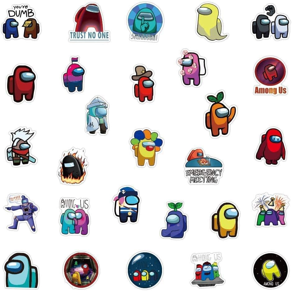 Anime Stickers 100 Laptop Stickers Video Game Stickers for Cell Phones Skateboard Guitar Water Bottle Luggage Skateboard Stickers for Teenagers and Children