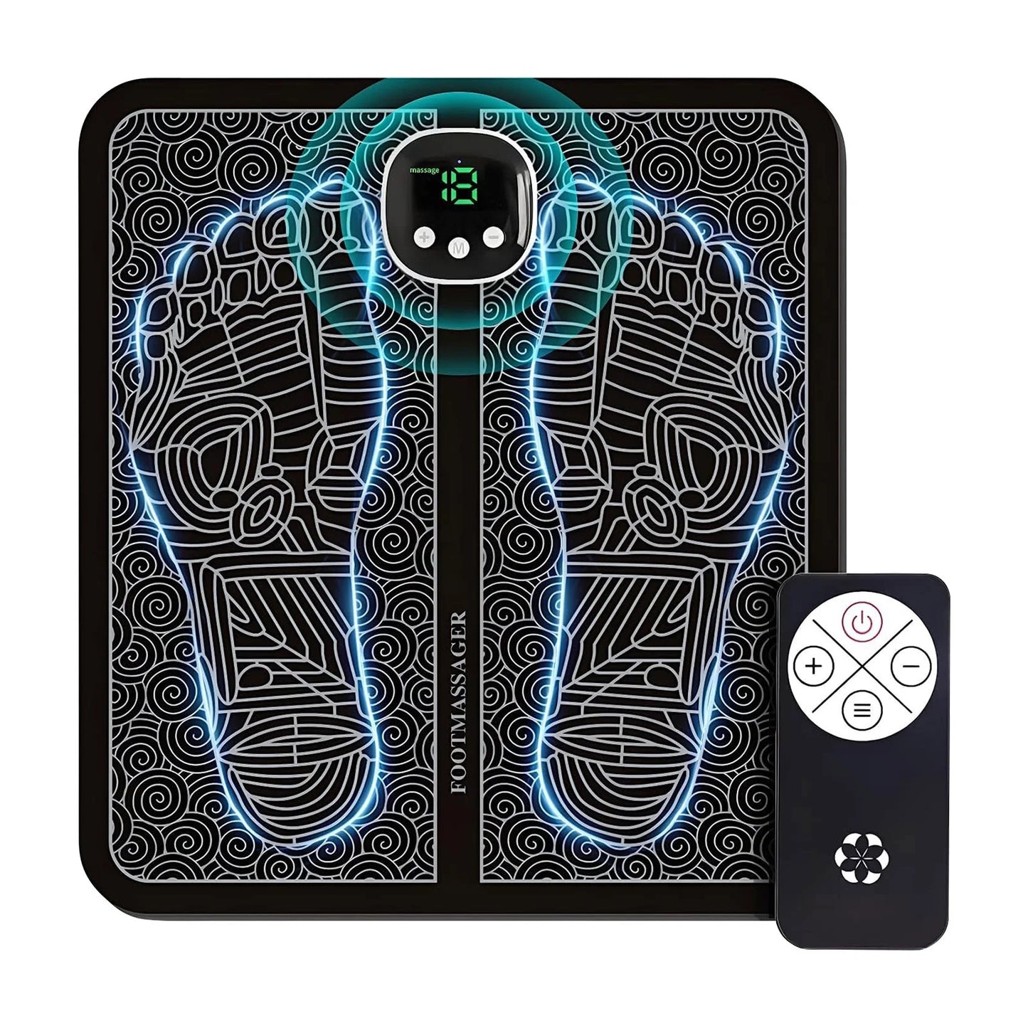 Foot Massager Mat for Neuropathy-Feet Massager with Remote Control,8 Modes,18 Gears Whole Body Massager for Circulation and Pain Relief, for Those Who Stand and Work All Day