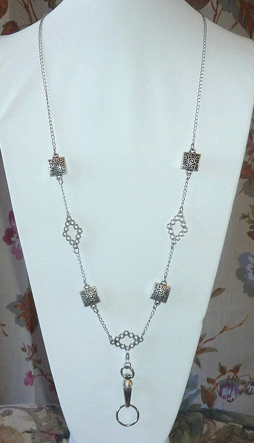 Angle Shapes Women'S Chain Fashion Lanyard Necklace, Jewelry ID Badge and Key Holder, 34 In.
