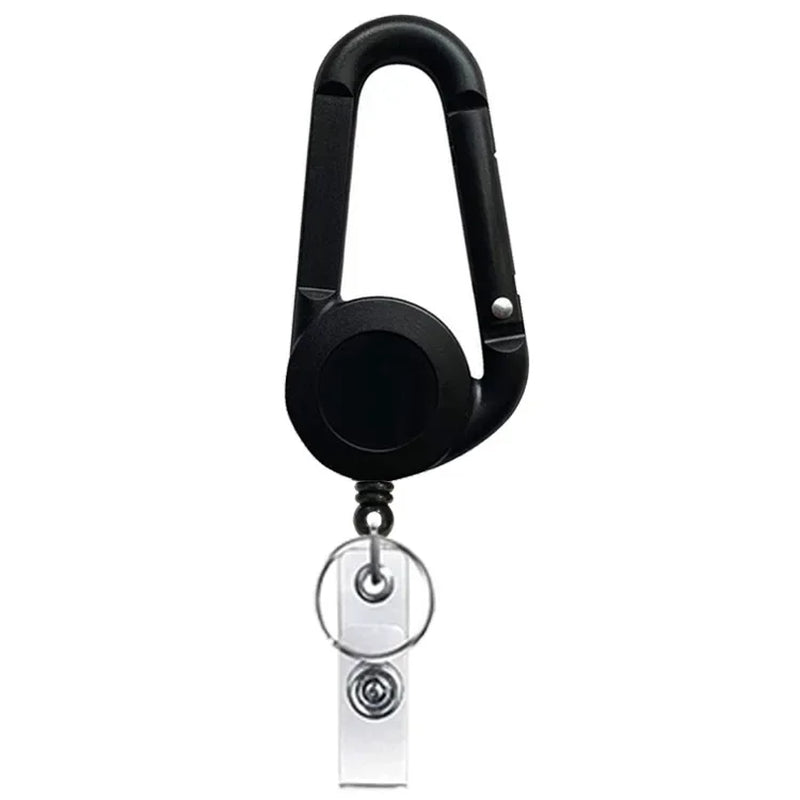 Retractable Metal Wire Keychain Pull Badge Reel ID Lanyard Name Tag Card Badge Holder Reels Recoil Chain Clips Outdoor Key Ring