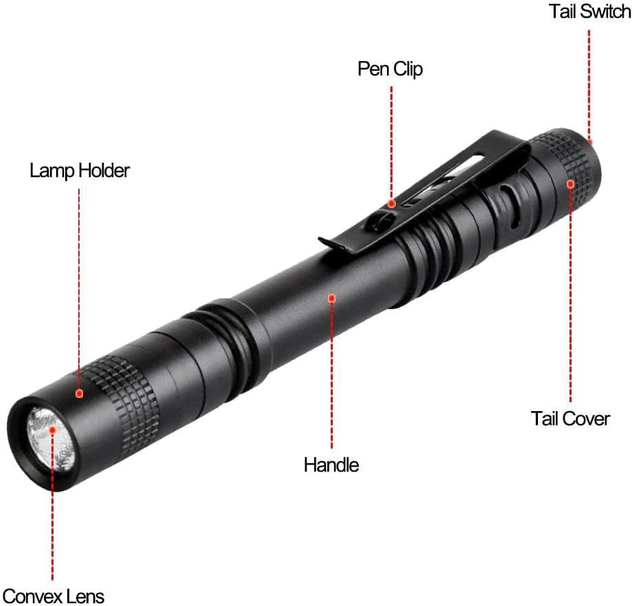 Pen Flashlight,5Pcs Led Pen Light Flashlights with Clip,Mini Pocket Flashlight Small Penlight Inspection Flashlight