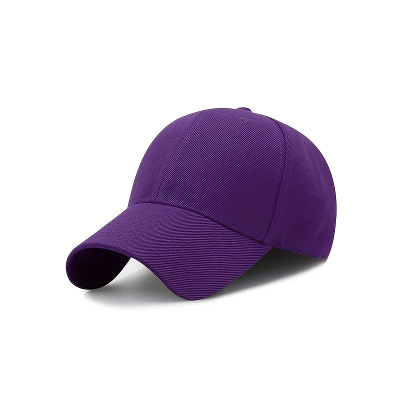 1pc Adjustable Vintage Baseball Cap, Simple Solid Curved Brim for Men & Women, Outdoor, King's Day