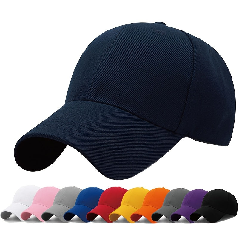1pc Adjustable Vintage Baseball Cap, Simple Solid Curved Brim for Men & Women, Outdoor, King's Day