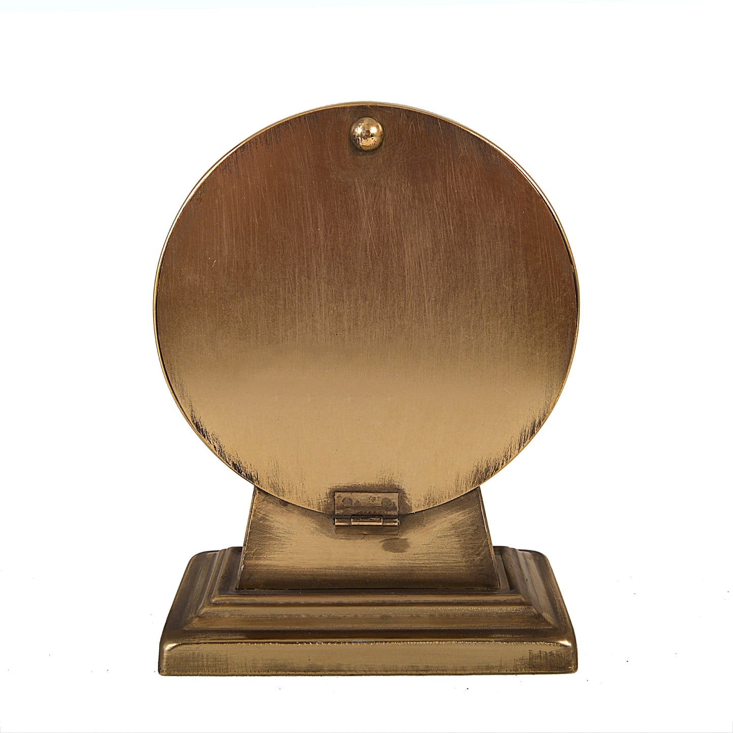 3.62" Quartz Gold Metal Tabletop Clock