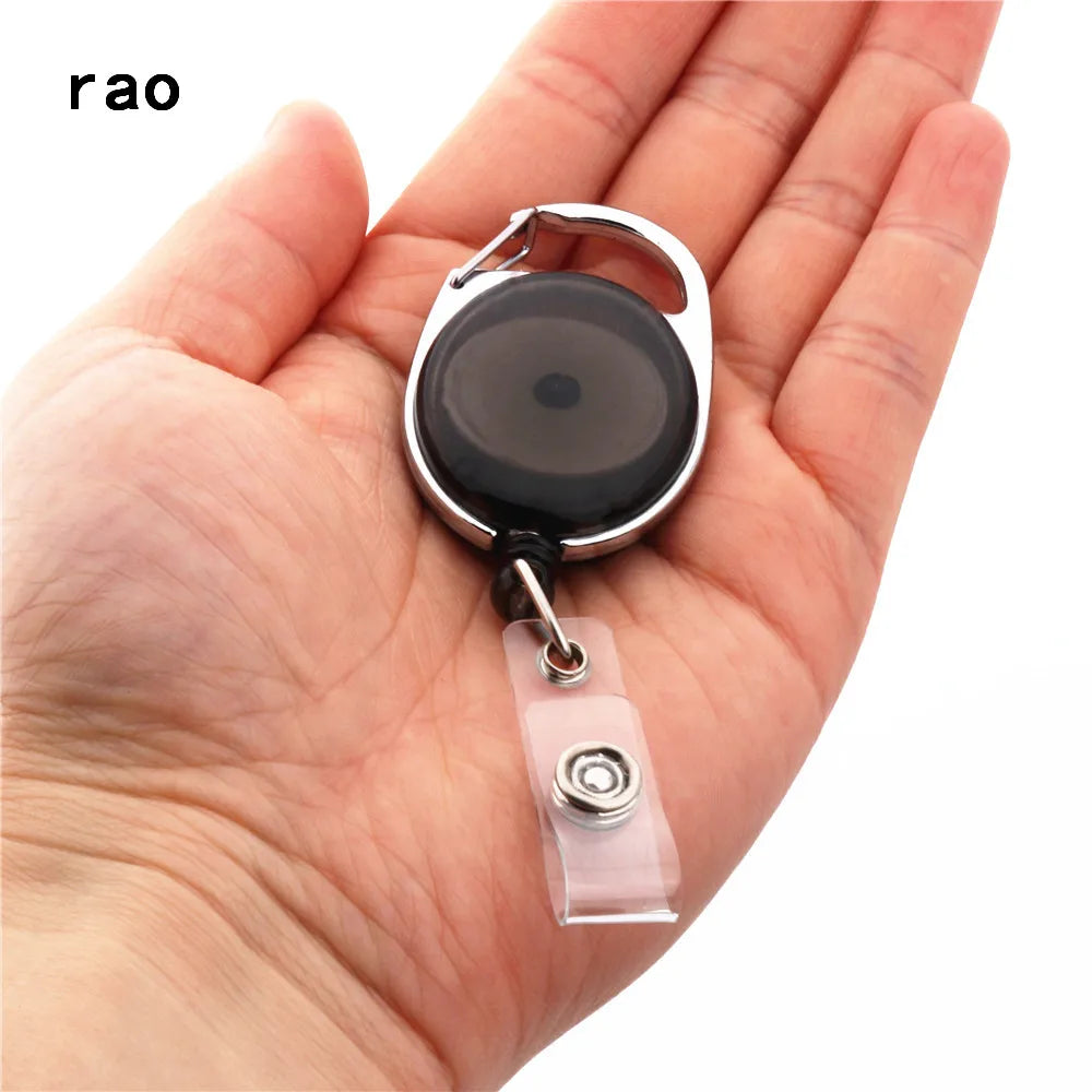 Various Card Sets Retractable Pull Badge Reel ID Lanyard Name Tag Card Badge Holder Reels Recoil Belt Key Ring Chain Clips