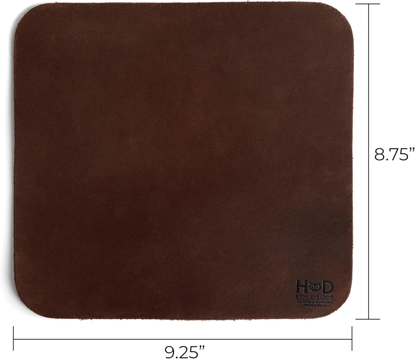 Genuine Leather Mouse Pad, anti Slip Leather Mousepad for Gaming, for Apple Magic Mouse & PC, Ergonomic Non Slip Base, Brown & Black Large Mat Pads for Desk, Computer Mousepads for Men