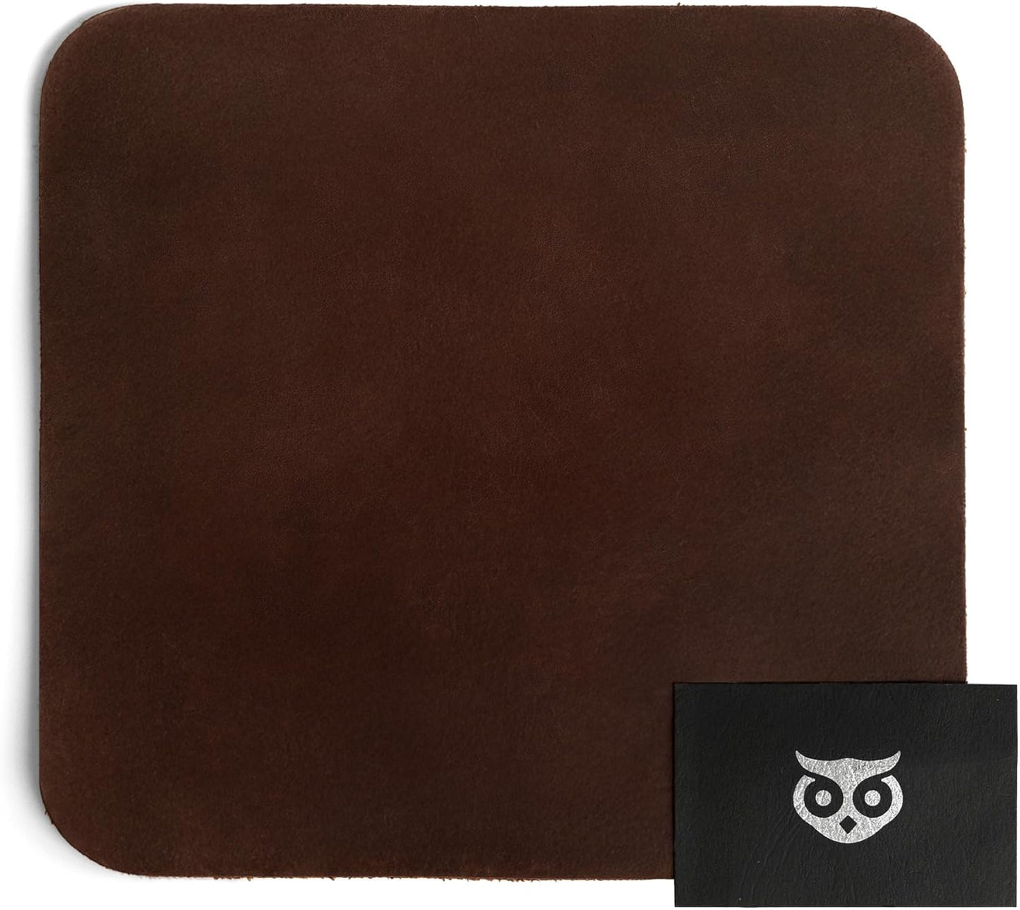 Genuine Leather Mouse Pad, anti Slip Leather Mousepad for Gaming, for Apple Magic Mouse & PC, Ergonomic Non Slip Base, Brown & Black Large Mat Pads for Desk, Computer Mousepads for Men