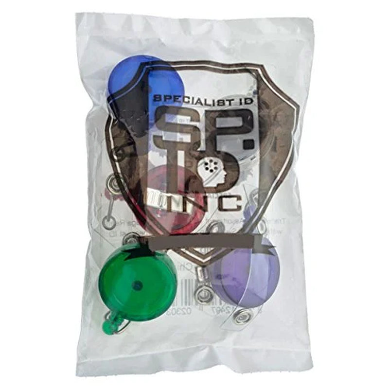 Heavy Duty Badge Reels, Multicolor, 5 Count
