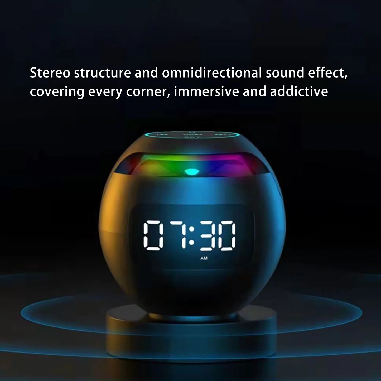 Reduction Wireless Bluetooth Speaker High Volume High Sound Quality Mini Alarm Clock Student Rechargeable Small Speaker Smart Subwoofer