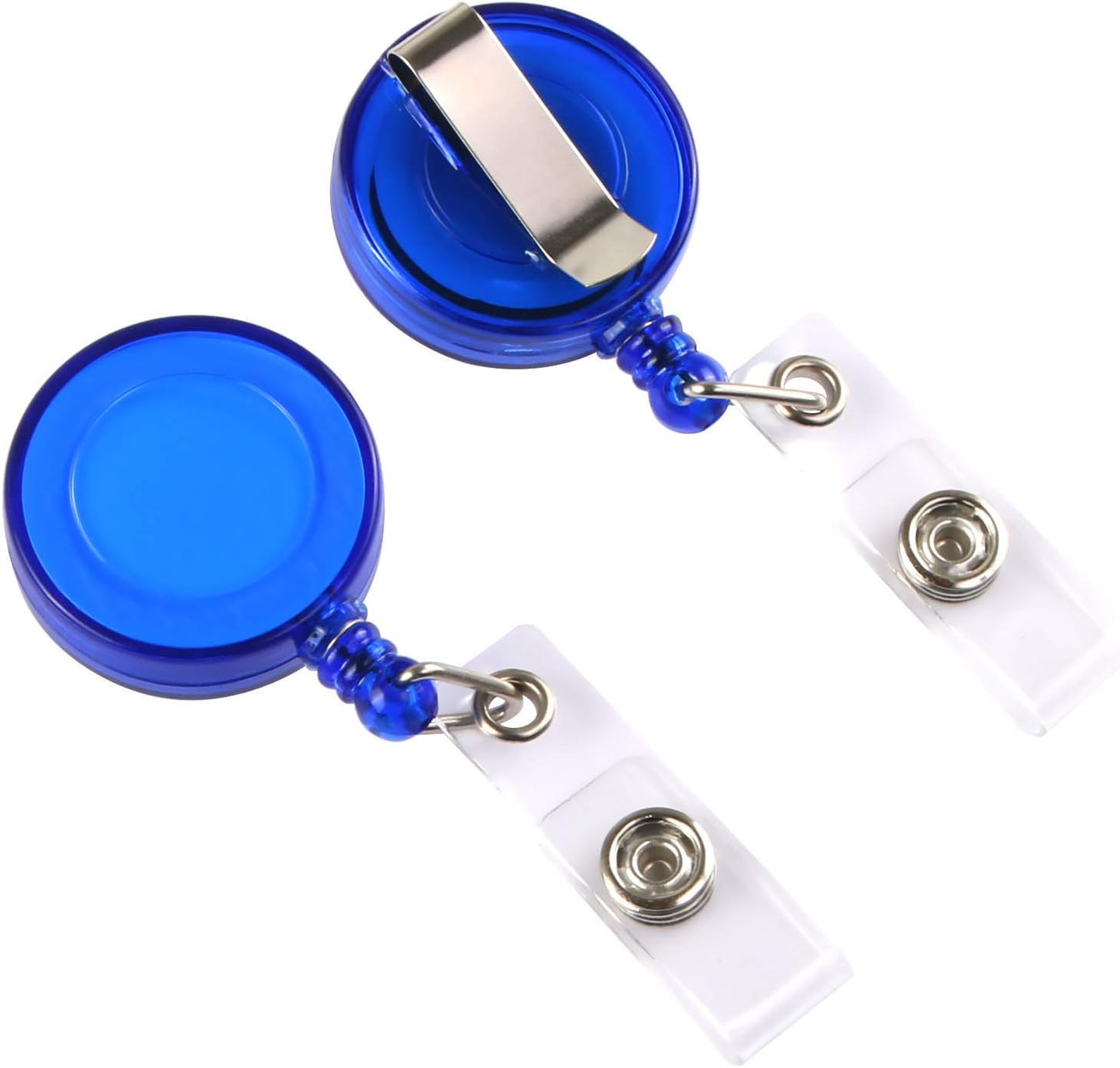 30 Pcs Blue Retractable Badge Reels Badge Holders Reels Clip for ID Badge Holders