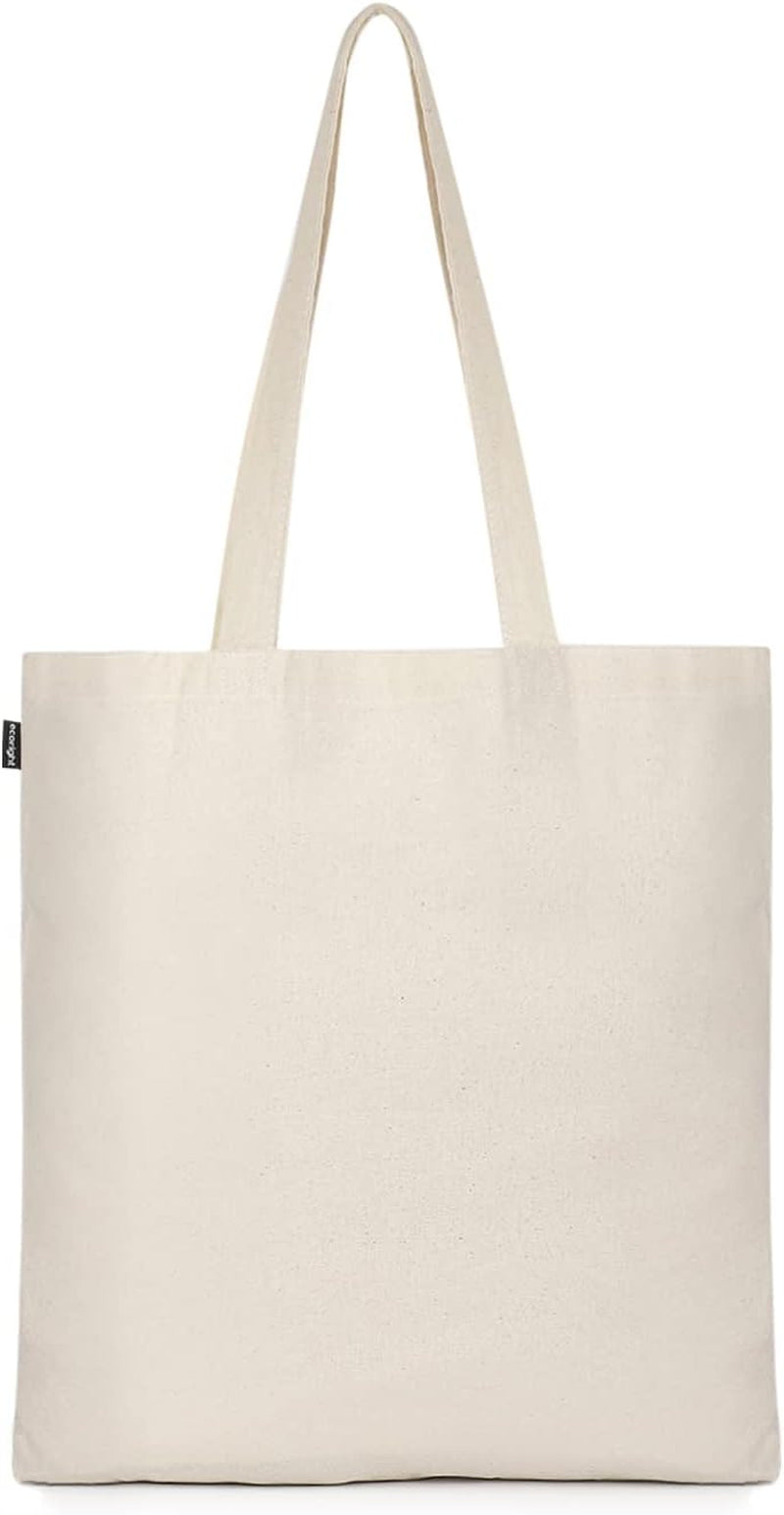 Canvas Reusable Cotton Tote Bag for Women, for School, Grocery, Shopping, Beach & Gifts for Womens