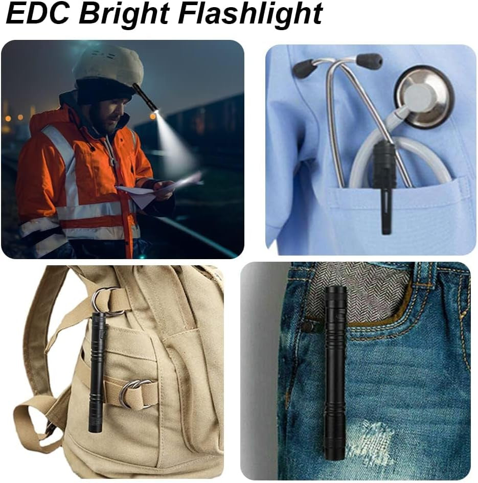 Pen Flashlight,5Pcs Led Pen Light Flashlights with Clip,Mini Pocket Flashlight Small Penlight Inspection Flashlight