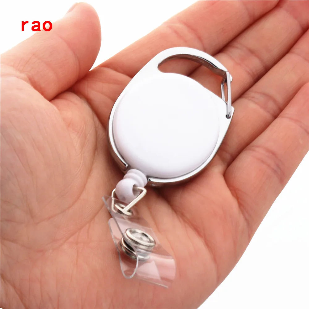 Various Card Sets Retractable Pull Badge Reel ID Lanyard Name Tag Card Badge Holder Reels Recoil Belt Key Ring Chain Clips