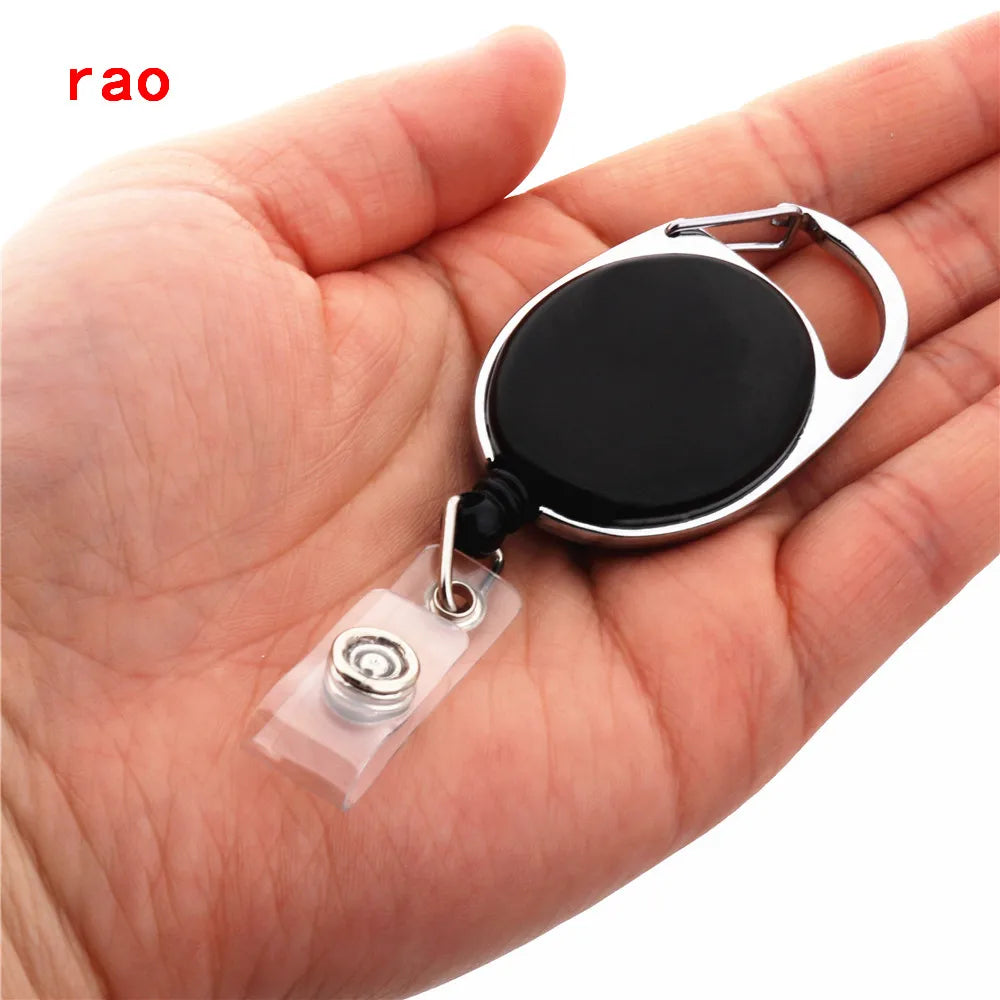 Various Card Sets Retractable Pull Badge Reel ID Lanyard Name Tag Card Badge Holder Reels Recoil Belt Key Ring Chain Clips