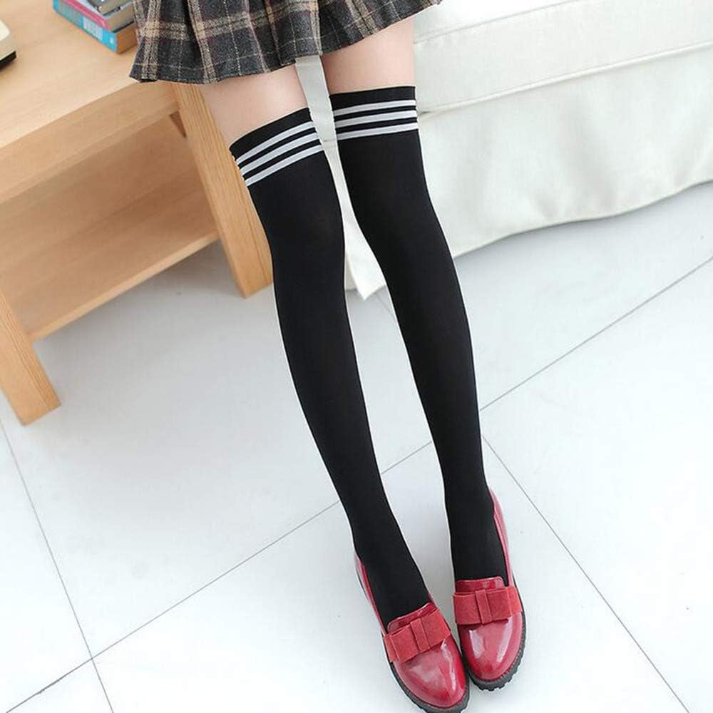 Womens 1 Pair over Knee Thigh High Socks Hosiery Leg Warmers Stockings Leggings Winter Long Boot Sock Non-Slip Anti-Hem Thigh High over Knee High Socks, Black1