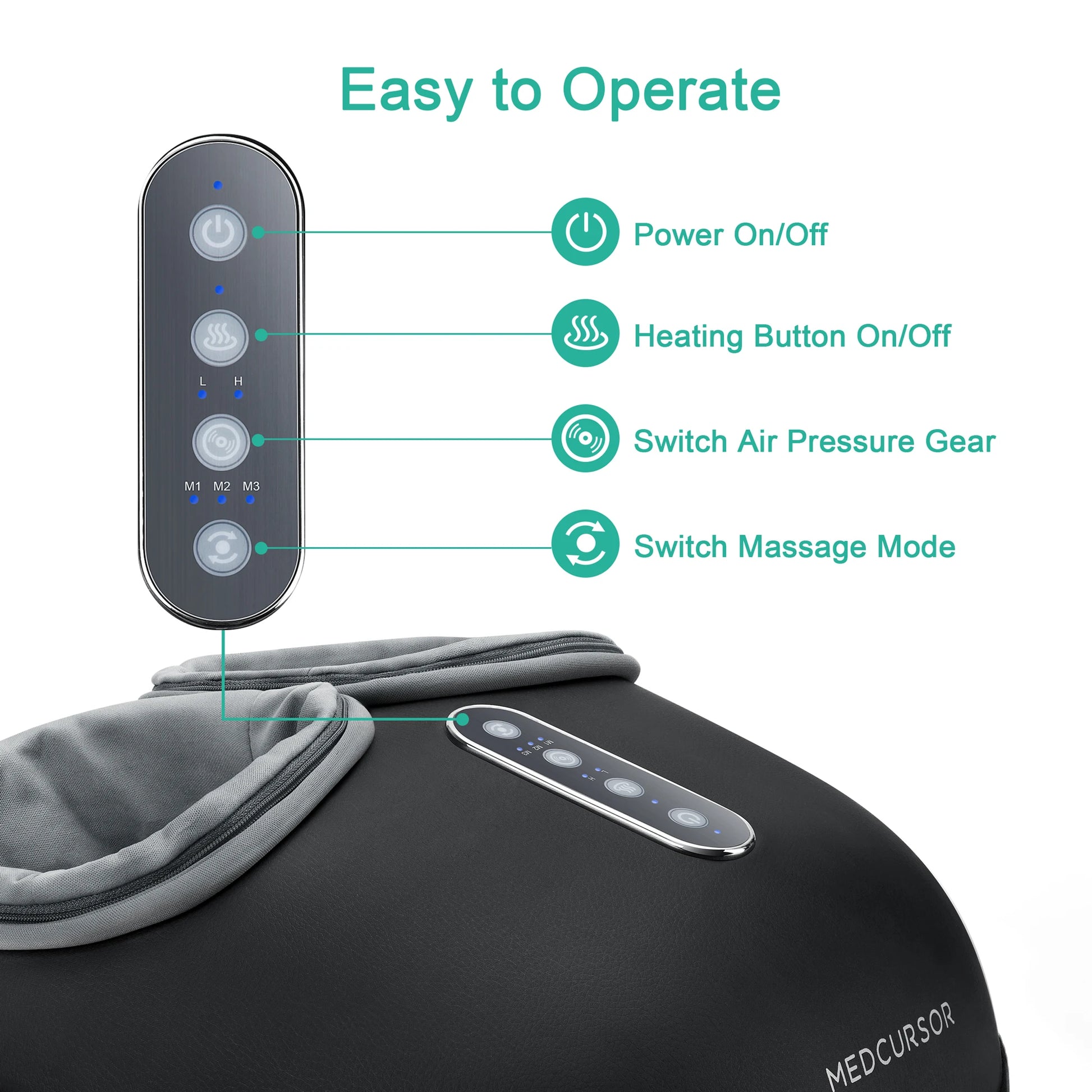 Shiatsu Foot Massager Machine with Heat Roller Muscle Relaxation Pain Relief Electric Fully Wrapped Foot Massage