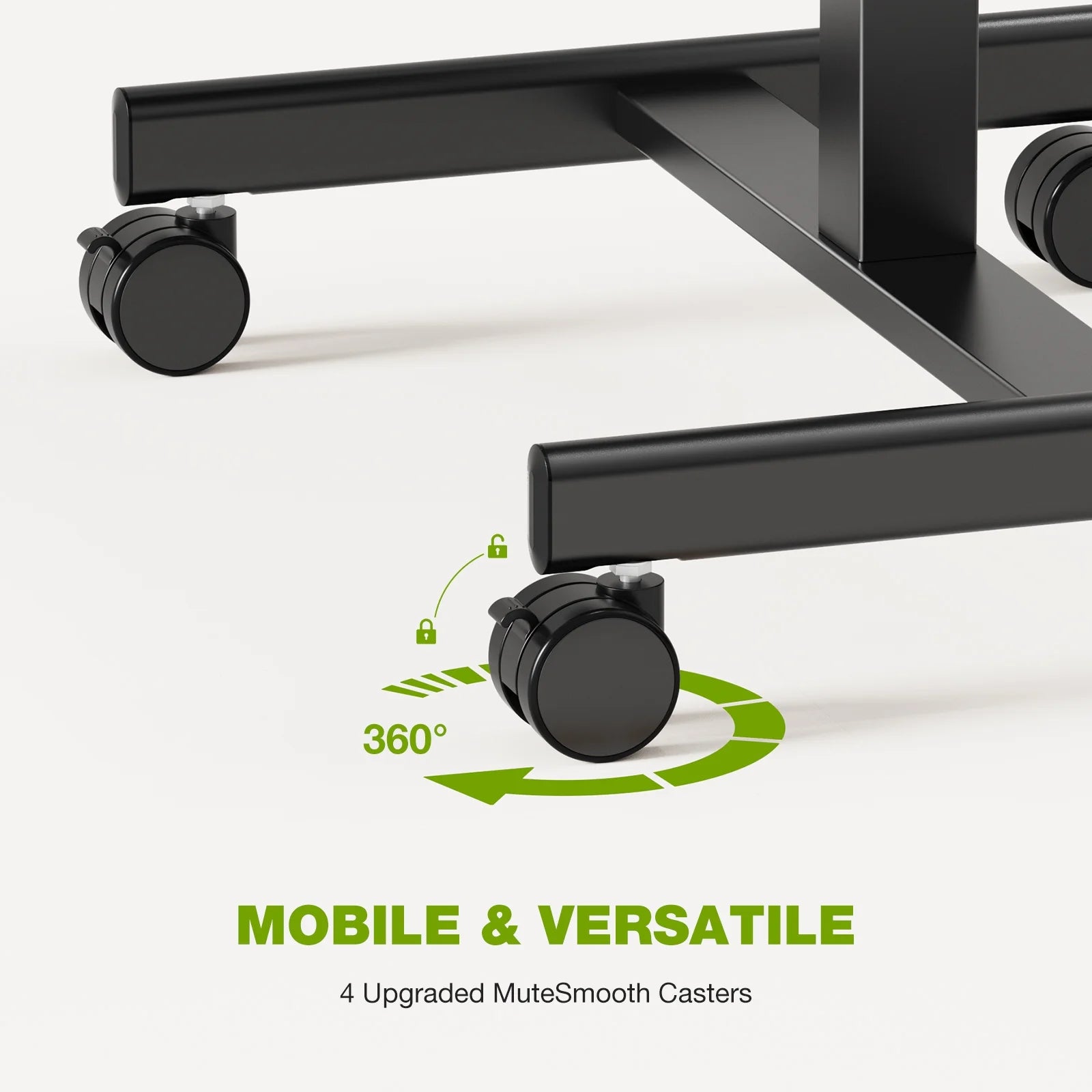 Standing Desk Converter with Lockable Wheels - Adjustable Height Sit to Stand Desk for Computer and Laptop, Rust Brown