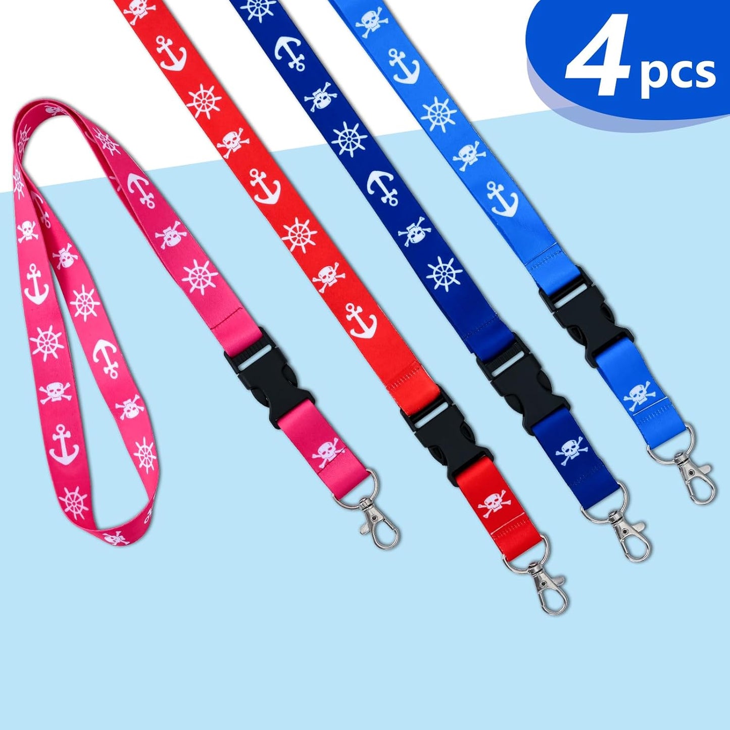 Cruise Lanyards, 4 Pack Waterproof Lanyards with ID Badge Reel Holder, Detachabl