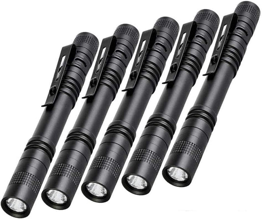 Pen Flashlight,5Pcs Led Pen Light Flashlights with Clip,Mini Pocket Flashlight Small Penlight Inspection Flashlight