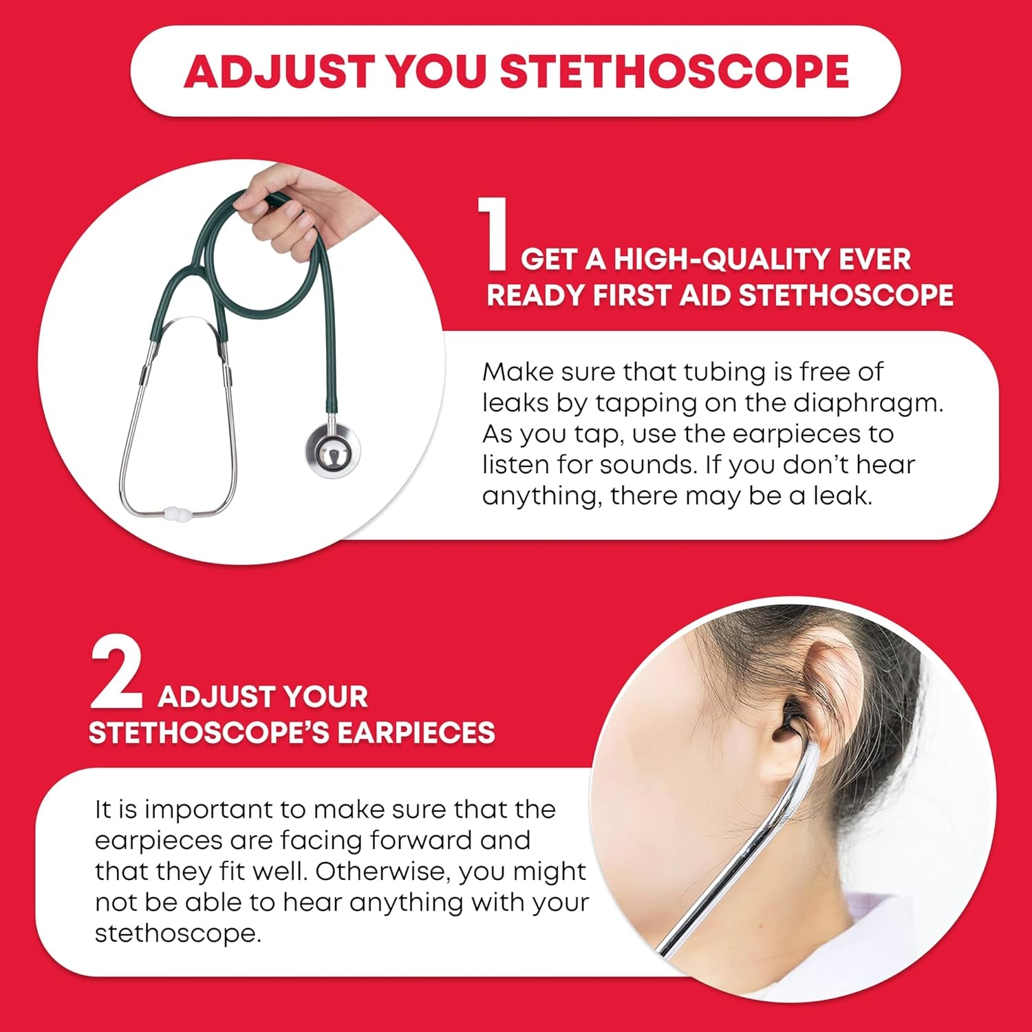 Dual Head Stethoscope - Green