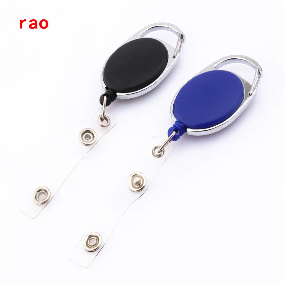 Various Card Sets Retractable Pull Badge Reel ID Lanyard Name Tag Card Badge Holder Reels Recoil Belt Key Ring Chain Clips