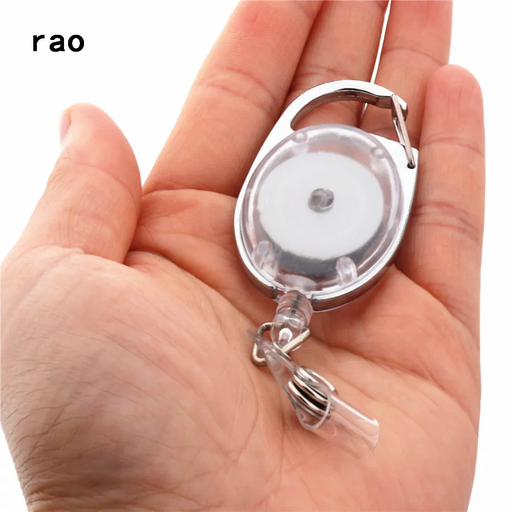 Various Card Sets Retractable Pull Badge Reel ID Lanyard Name Tag Card Badge Holder Reels Recoil Belt Key Ring Chain Clips