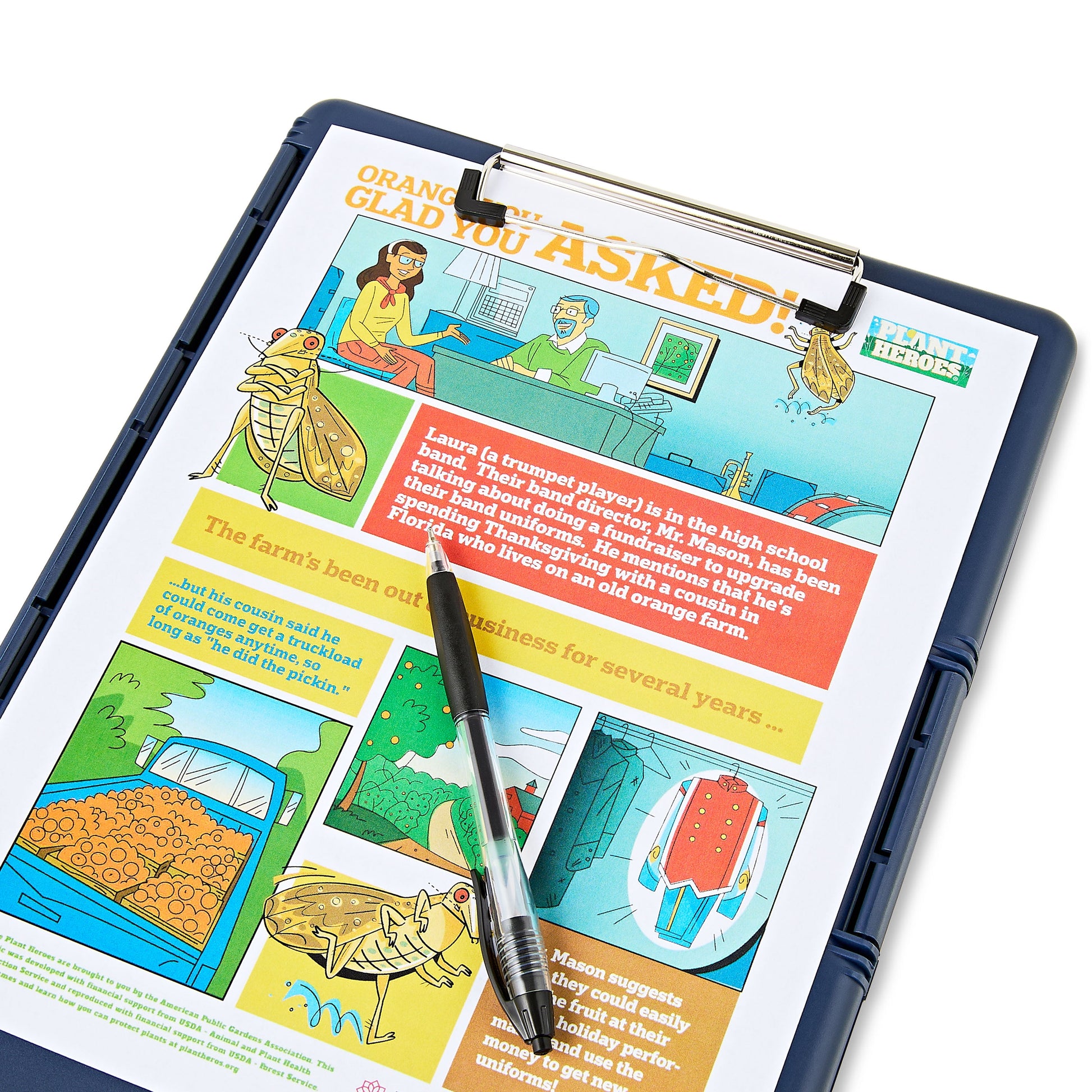 (3 Pack)  Storage Clipboard and Form Holder. 12.5" X 9.5", Blue A4