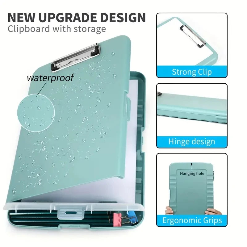 New Multifunctional Clipboard with Storage PP Folder Storage Box File Box A4 Whiteboard Keeping Your Documents Organized