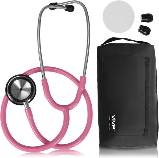 Dualhead Stethoscope - Dual Head Diaphragm Bell for Nurses, ER, Cardiology, Veterinary, Fetal Pediatrics Blood Pressure Kit - Double Barrel Chestpiece Device for Doctors, Students