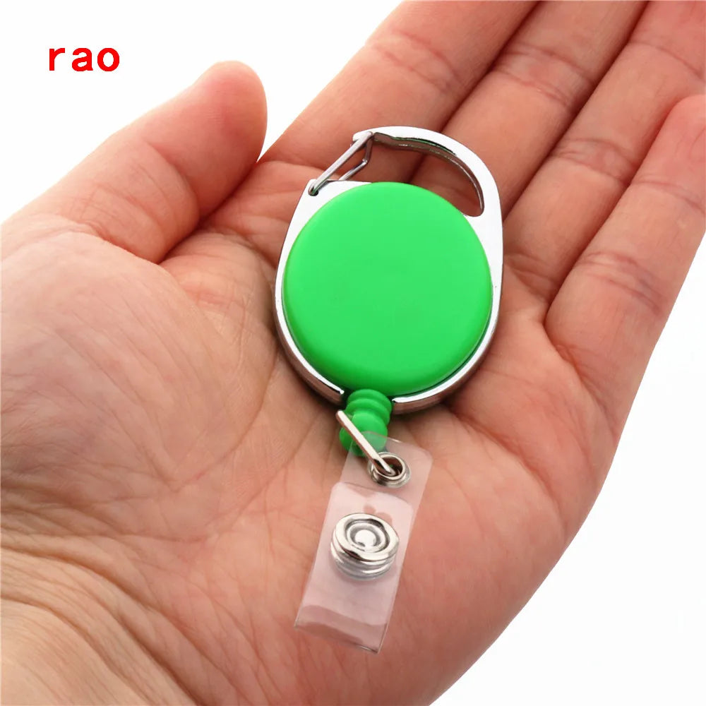Various Card Sets Retractable Pull Badge Reel ID Lanyard Name Tag Card Badge Holder Reels Recoil Belt Key Ring Chain Clips