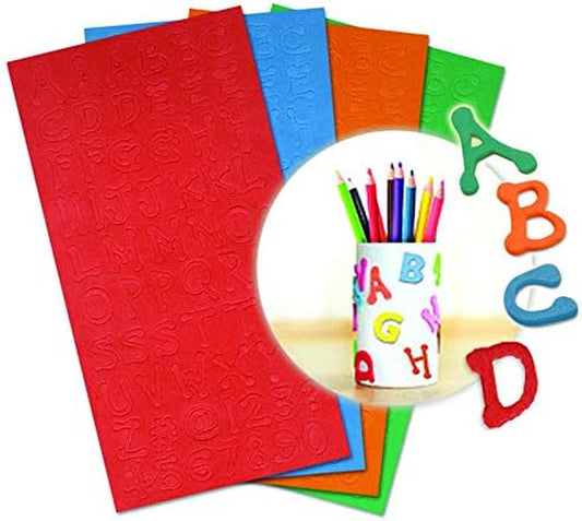 Foam Letter Stickers - Foam Alphabet Letters 1/2" Self Adhesive Sticky ABC Stickers for Kids Crafts Self Bulk 256 Pcs