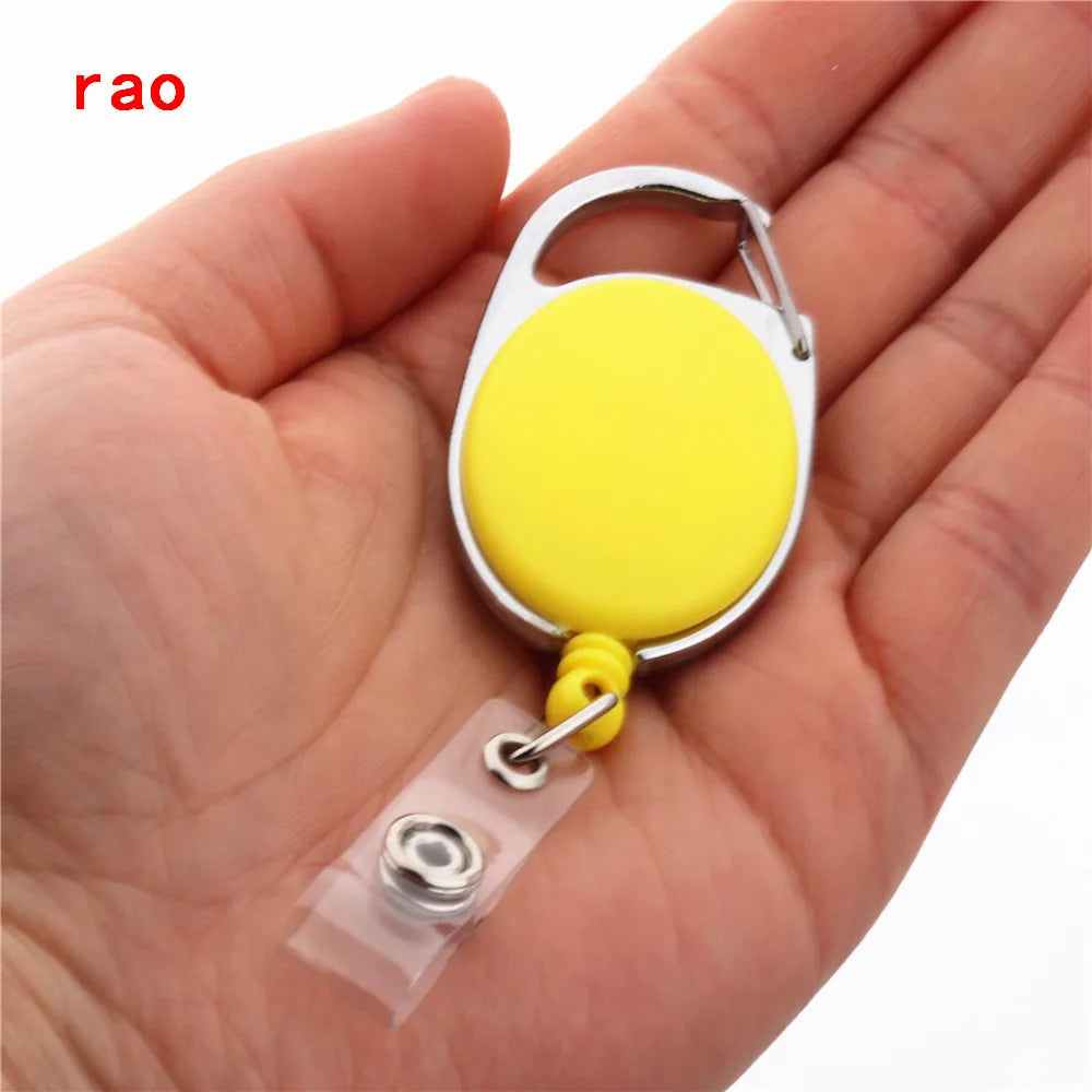 Various Card Sets Retractable Pull Badge Reel ID Lanyard Name Tag Card Badge Holder Reels Recoil Belt Key Ring Chain Clips