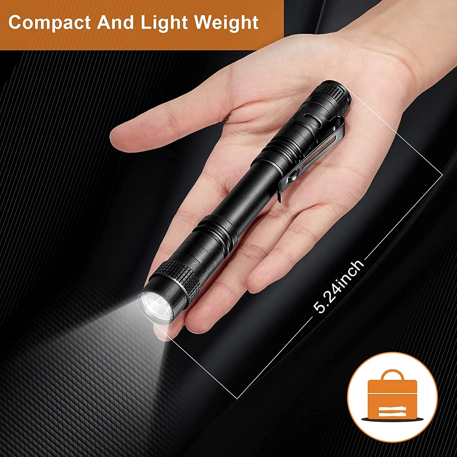 LED Penlight Flashlight Super Bright Pen Light with Clip, Mini Pocket Tactical Penlights for Nurses, Camping and Hiking 10 Pack