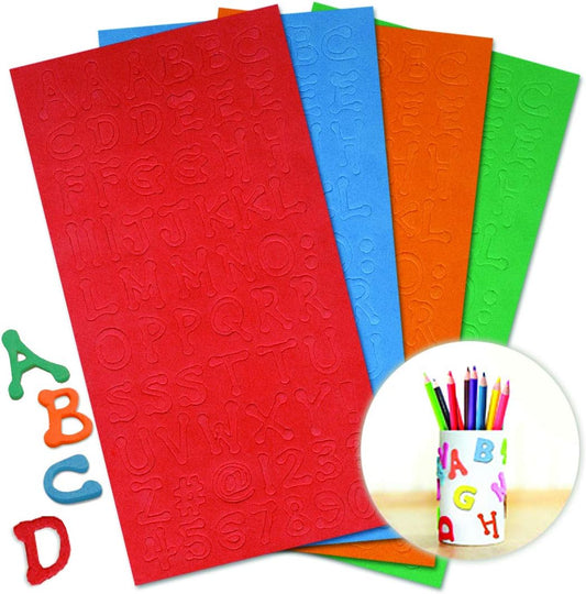 Foam Letter Stickers - Foam Alphabet Letters 1/2" Self Adhesive Sticky ABC Stickers for Kids Crafts Self Bulk 256 Pcs