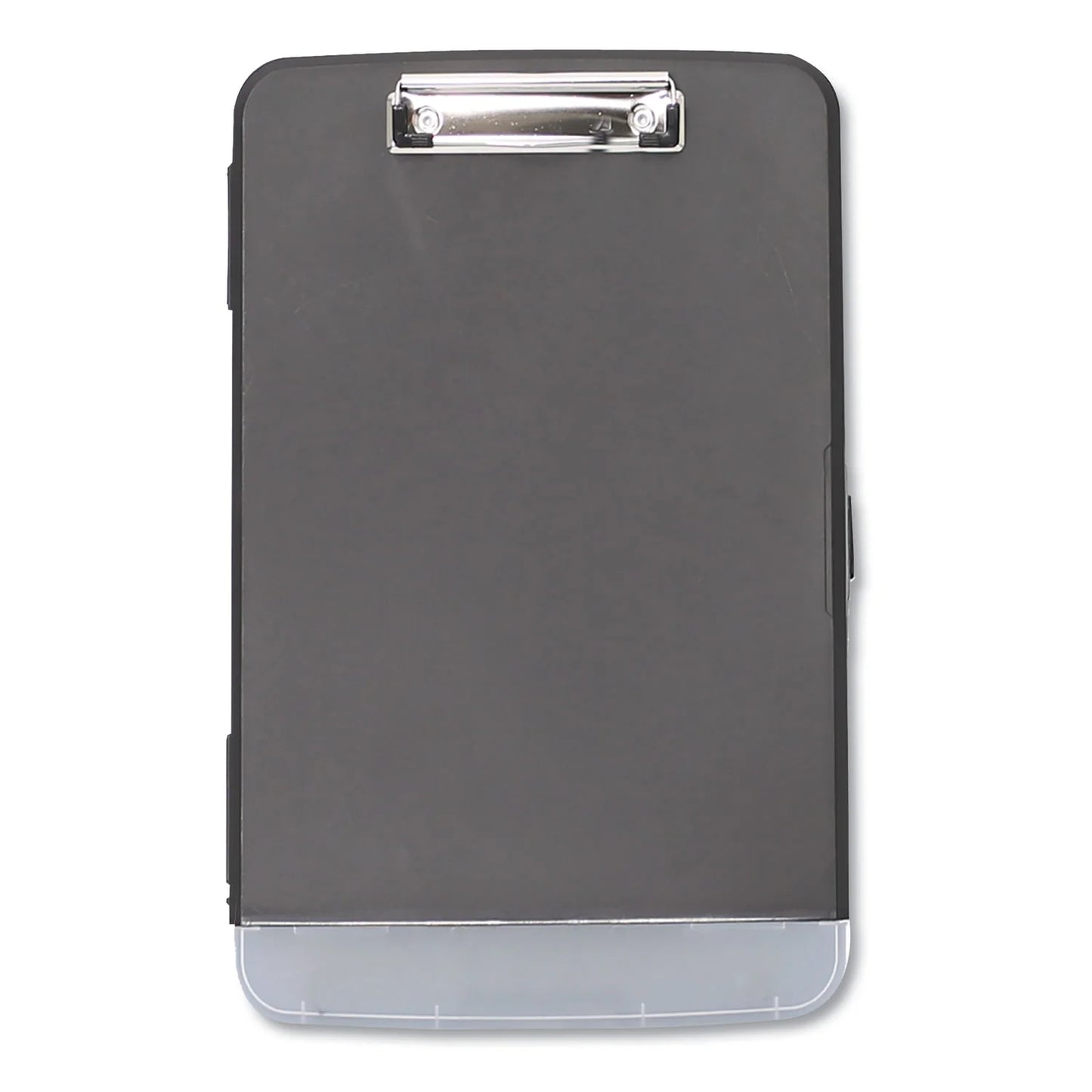Storage Clipboard with Pen Compartment, 0.5" Clip Capacity, Holds 8.5 X 11 Sheets, Black