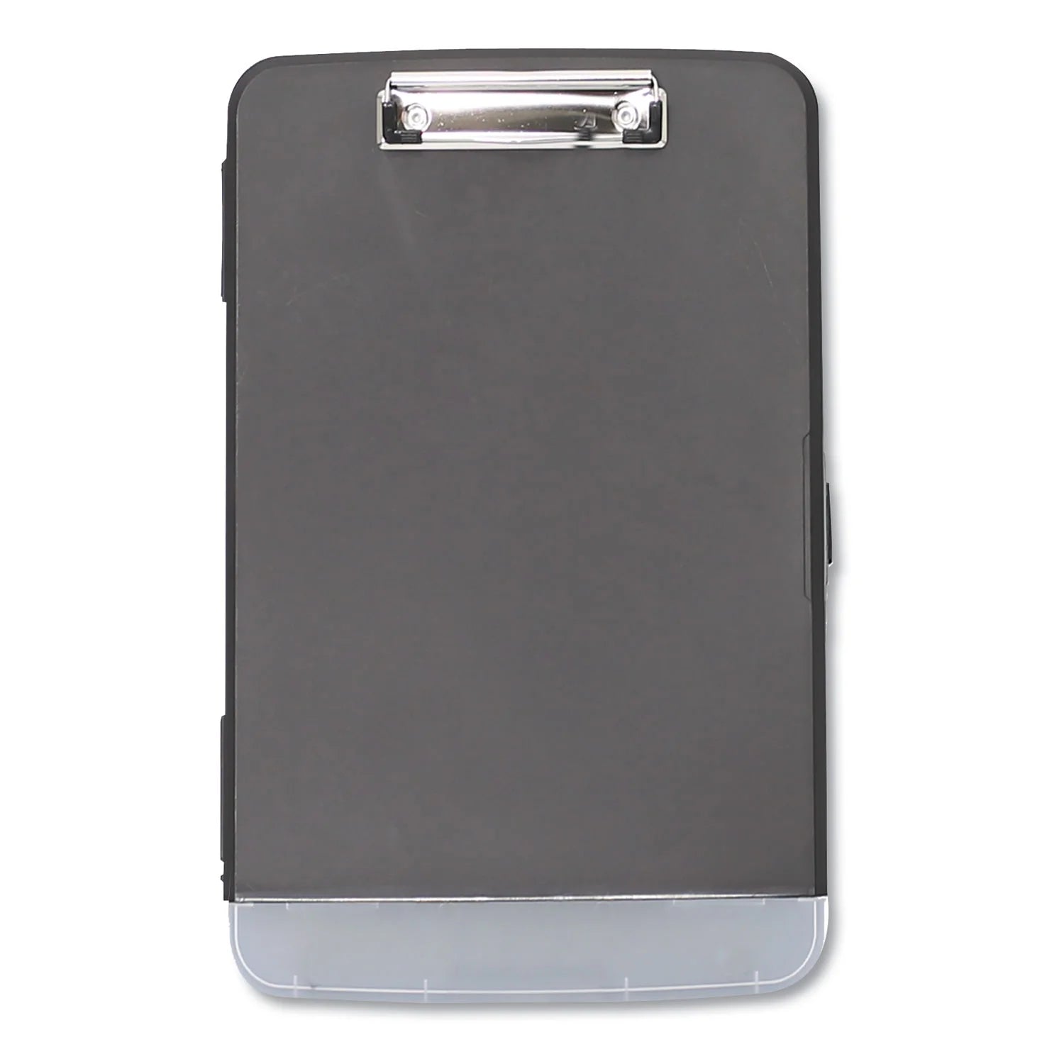 Storage Clipboard with Pen Compartment, 0.5" Clip Capacity, Holds 8.5 X 11 Sheets, Black