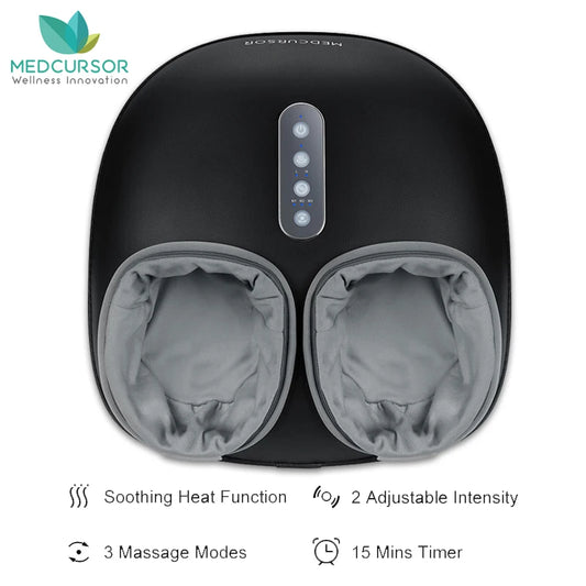 Foot Massager Heating Therapy Shiatsu Deep Kneading Roller Muscle Relaxation Pain Relief Electric Foot Massage Machine