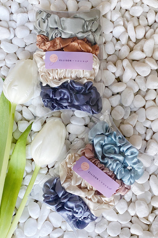 Satin Self Care Scrunch Set of 8