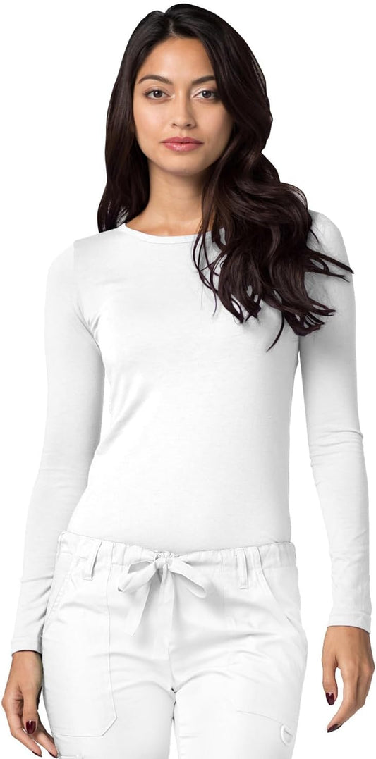 Adar Underscrubs for Women 3 Pack - Long Sleeve Underscrub Comfort Tee