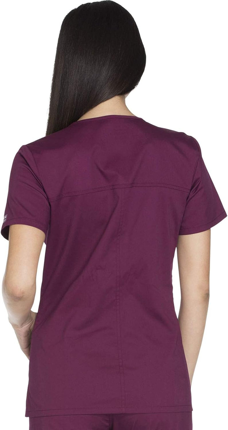 Scrubs for Women Workwear Core Stretch V-Neck Top, Soft Brushed Twill WW630